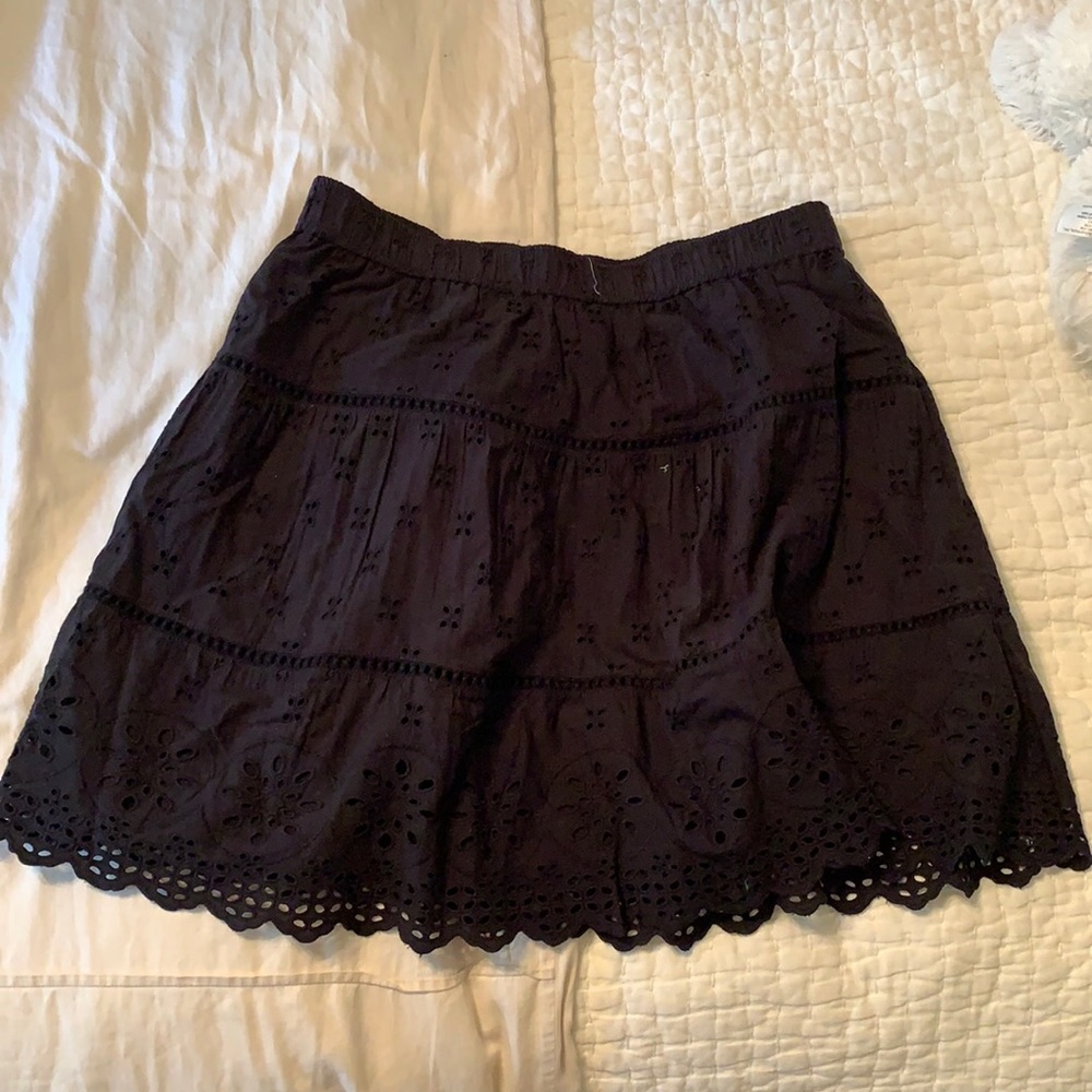 Loft Mini Black Lace Skirt
